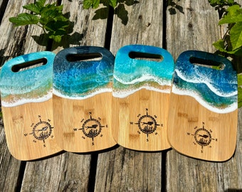 Ocean Serving Board, Compass, Mini Ocean Board, Made-to-Order