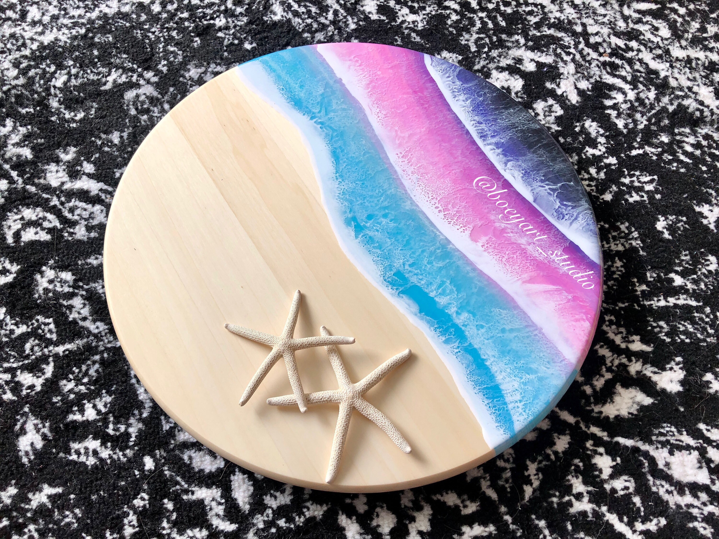 Large Ocean Lazy Susan, Cheese Board, Serving Board, House Warming Gift