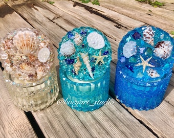 Ocean Jewelry Box, Home Decor, Office Decor