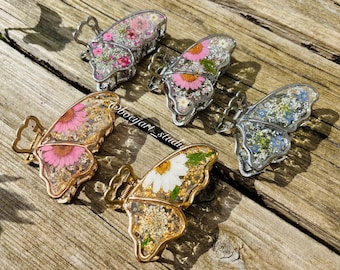 Floral Gold Silver Metal Hair Claw, Large Size, Butterfly Floral Claw Clip, Flower Hair Clip Accessories, Gift for girls