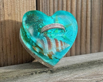 Ocean Rings Holder, Starfish Shell Jewelry Holder