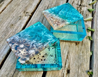 Ocean Jewelry Storage Box, Shell Jewelry Holder, Home Decor