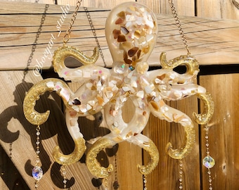 Octopus, Suncatcher, Window Hanger, Home Decor, Thanksgivings Gift