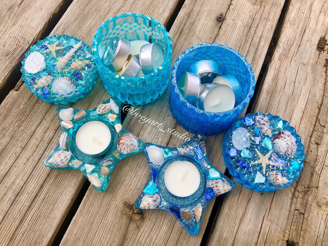 Ocean Candle Holder, Candle Storage Box, Home Decor, Office Decor Etsy