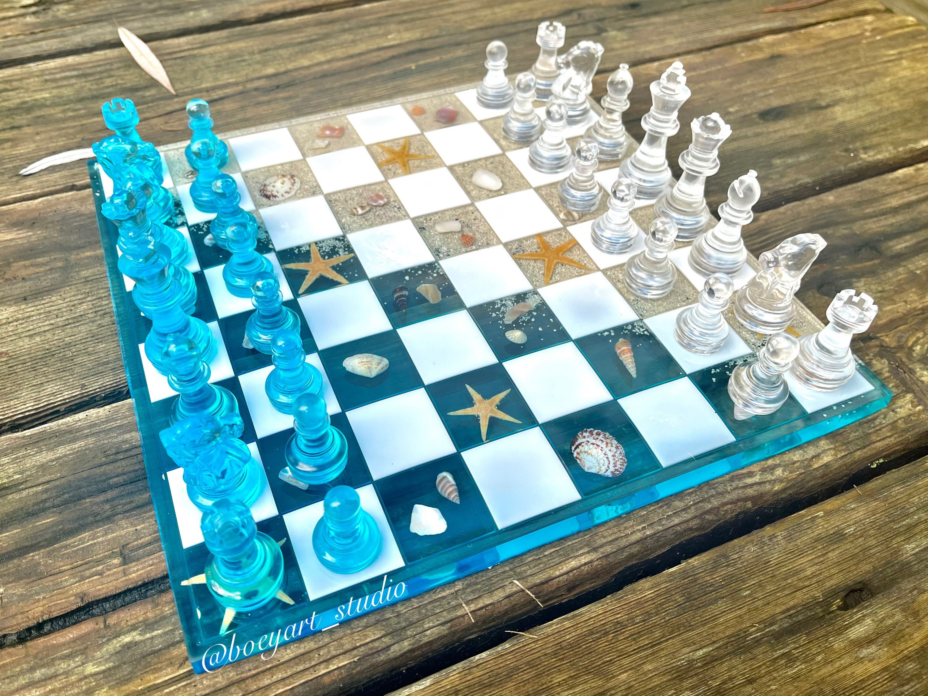 DIY Resin Chess Board & Chess Set