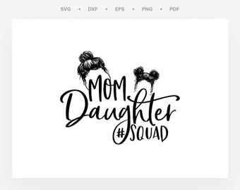 Mom and Daughter Svg - Etsy UK