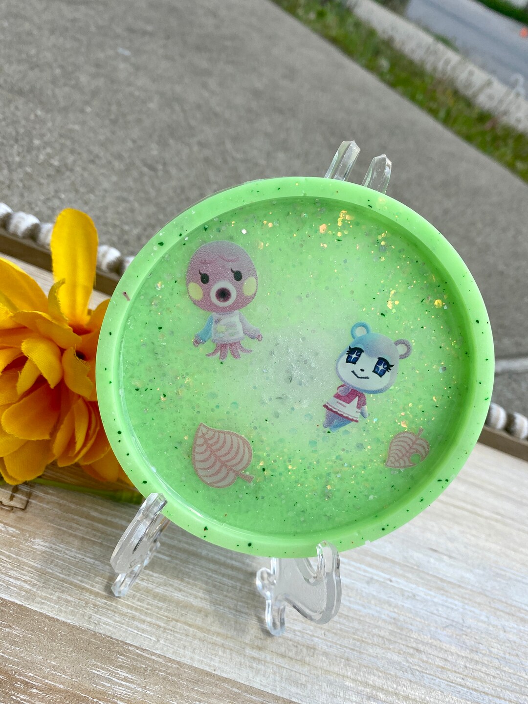 ACNH Marina & Cupcake Coaster Animal Crossing New Horizon Funny Animal Crossing Trinket Dishes