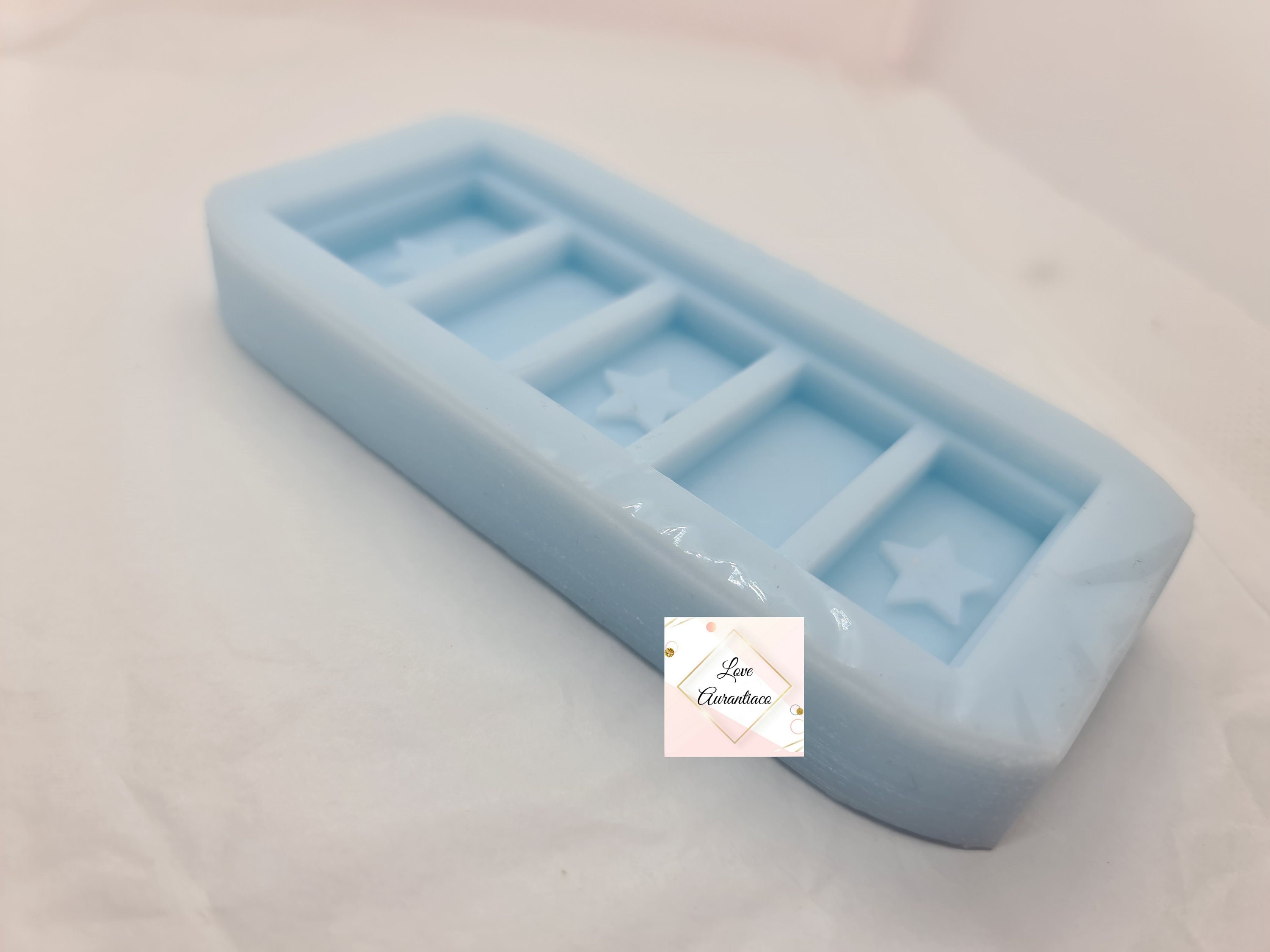 STAR Wax Melt Silicone Mould 5 Sección Snap Bar 3D Silicone Etsy