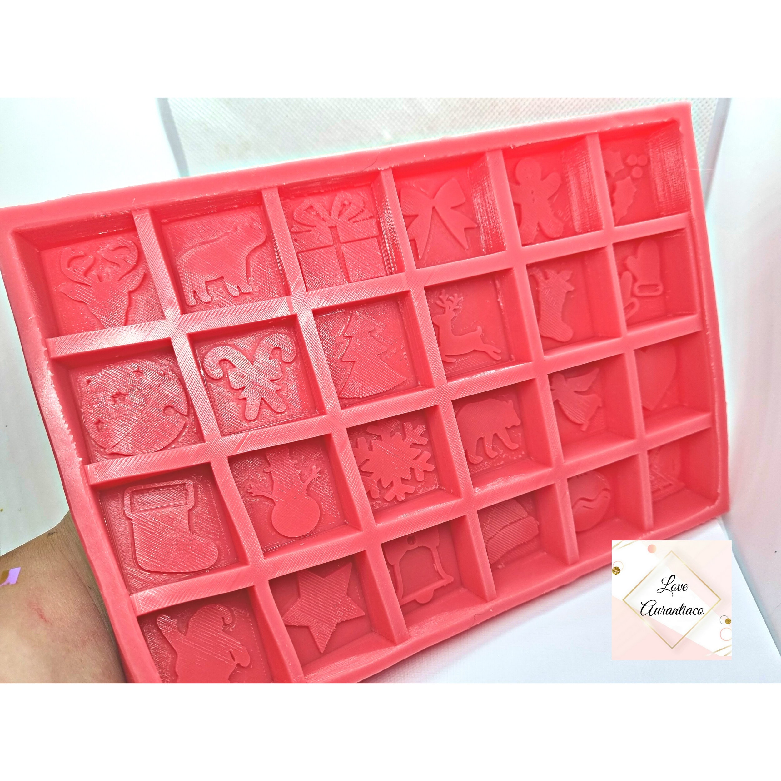 Advent Calendar Silicone Mold 24 Wax Melts Mold Christmas Etsy