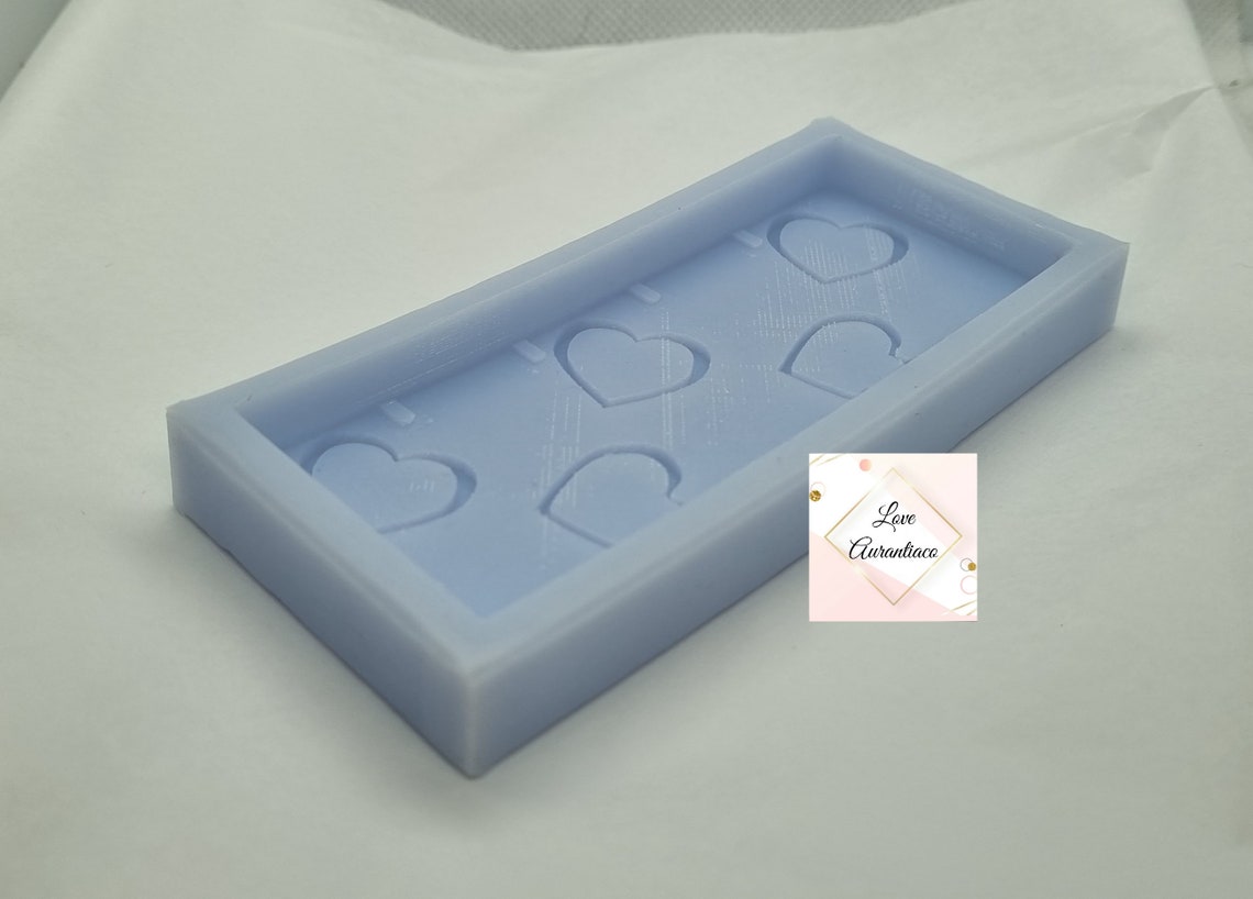 Heart Silicone Mold Wax Melt Snap Bar Soap Mold Wedding Etsy