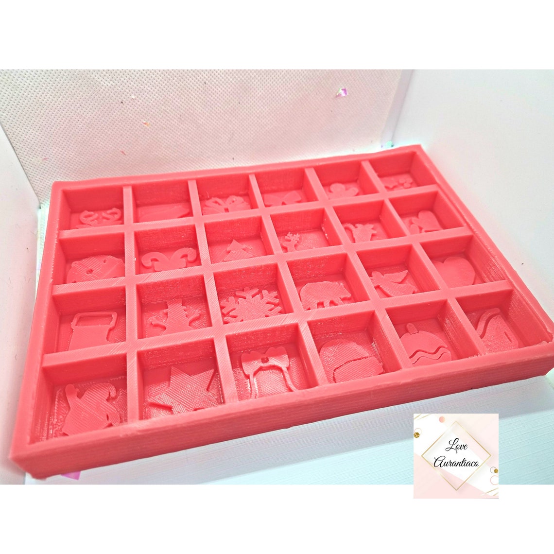 Advent Calendar Silicone Mold 24 Wax Melts Mold Christmas Etsy