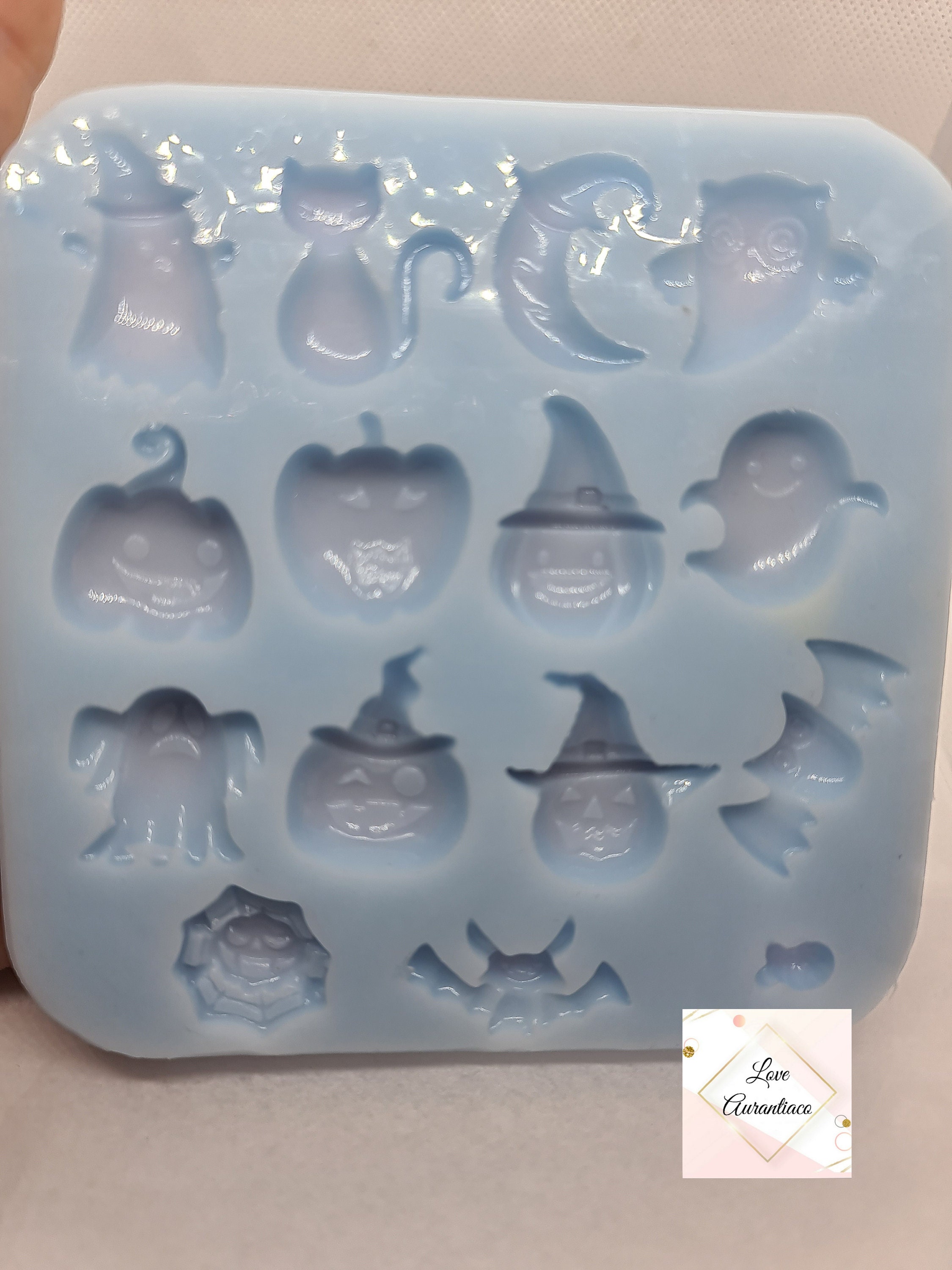 15 Piece Halloween Silicone Mold Flat Back Cabochon Wax Melts Etsy