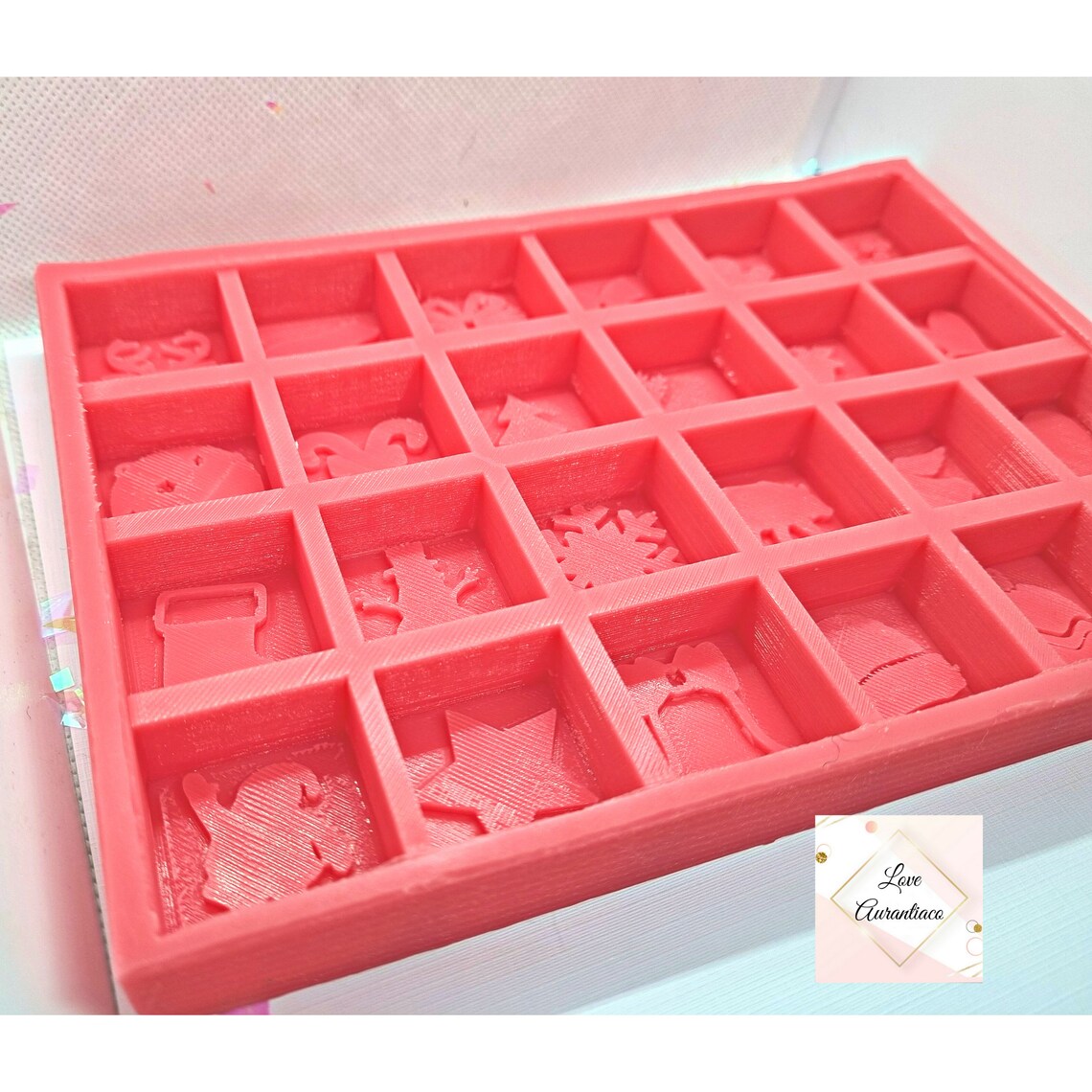 Advent Calendar Silicone Mold 24 Wax Melts Mold Christmas Etsy