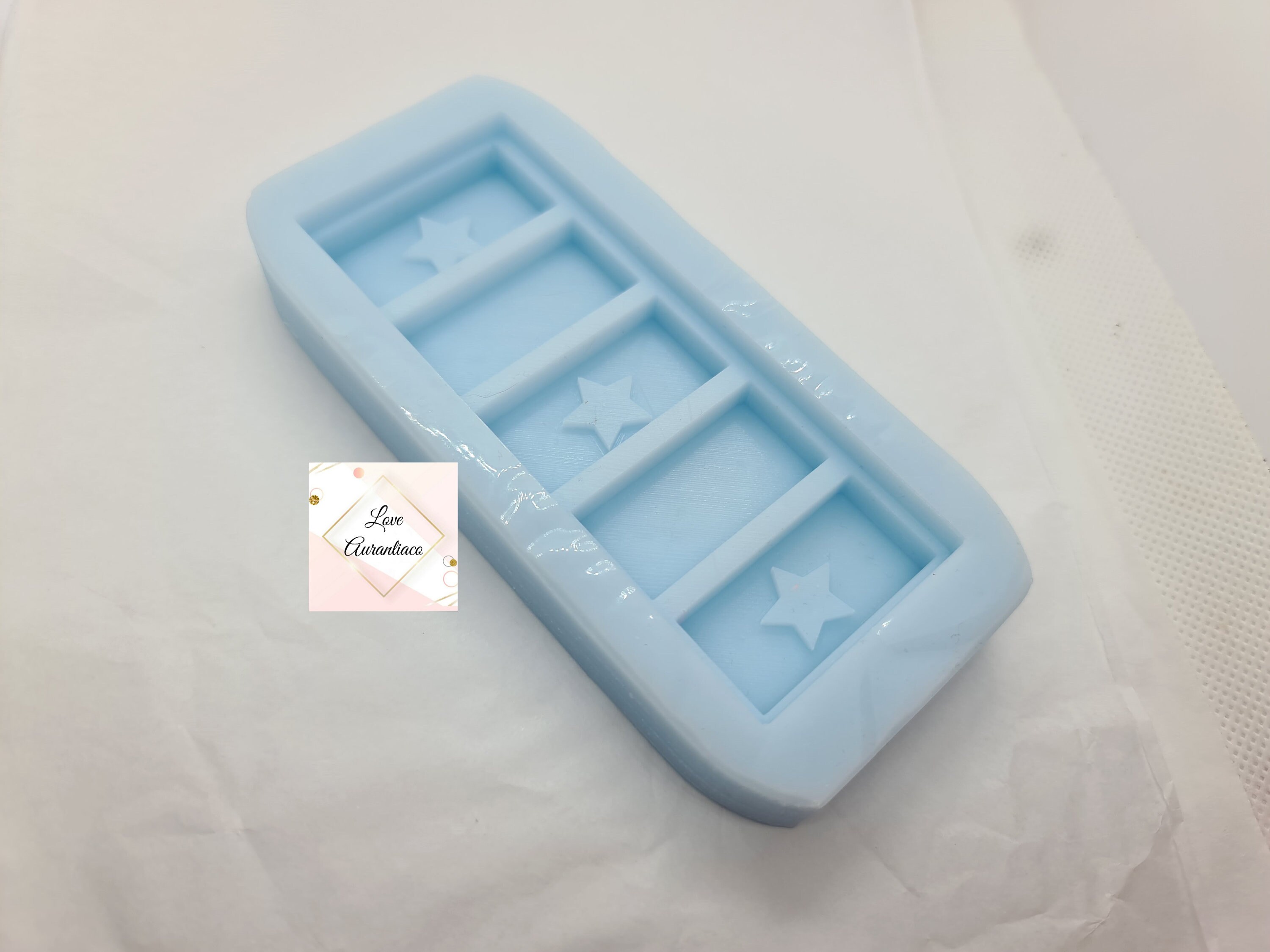 STAR Wax Melt Silicone Mould 5 Sección Snap Bar 3D Silicone Etsy