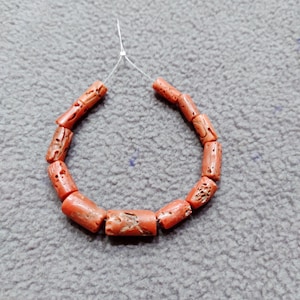 SALE 100%Natural Italian Red-Orange Coral Beads Sea Coral Beads Mediterranean Vintage Coral Beads Coral Beads Loose Gemstone