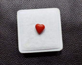 SALE ! Italian Red Coral Cabochon, 100% Natural Italian Coral Cabochon, Handmade Coral Gemstone Coral Heart Shape For Jewelry Making,
