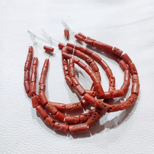Vintage Coral Beads Lot 100% Natural Italian Undyed Red-Orange Coral Beads Coral Polished Red Coral Beads Coral Beads, Wholesale Supplies