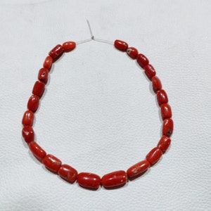 Coral Beads ! 100% Natural Italian Undyed Red Coral Beads, Smooth Polished Red Coral Beads, Handmade Coral Beads - For jewelry making,