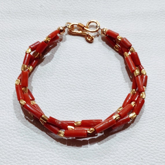 Antique Victorian Hand Carved Woven Red Coral Bracelet | eBay