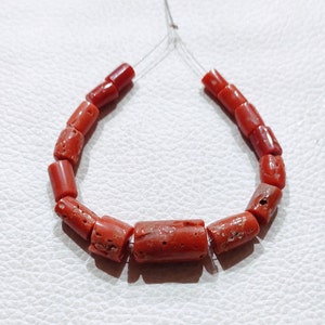 CORAL BEADS ! 100% Natural Italian Undyed Red Coral Beads, Smooth Polished Red Coral Beads, Handmade Coral Beads, Ready For Jewelry,