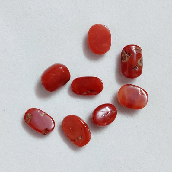 Gemstones Jewelry Making & Beading Coral Cabochon 1.86 gram Natural Red Coral Stone Italian Red