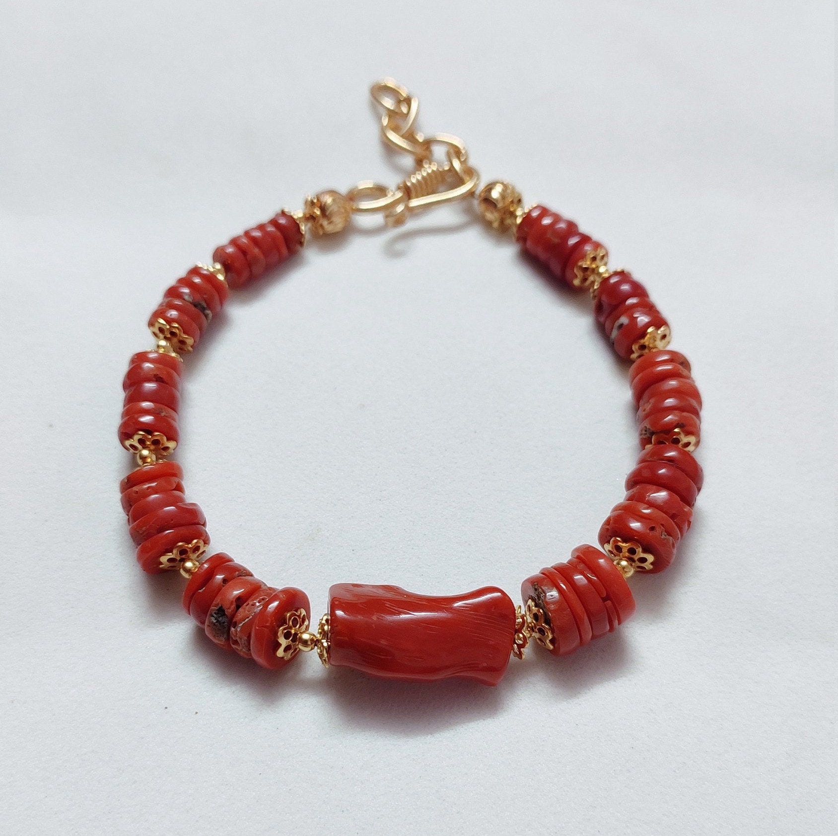 Authentic red sale coral bracelet