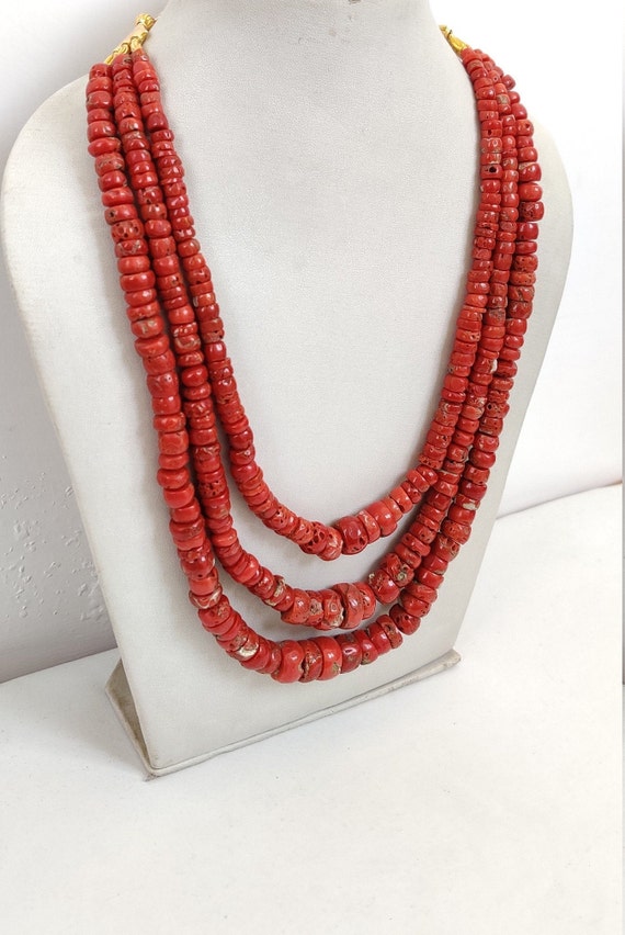 Italian coral beads best sale
