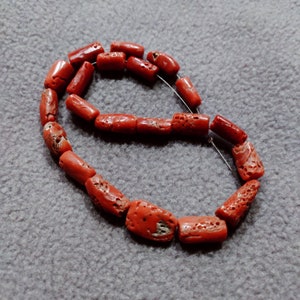Old Mediterranean Vintage Coral Beads, 100% Natural Italian Red-Orange Coral Beads, Smooth Polished Handmade Coral Beads, Make For Jewelry,