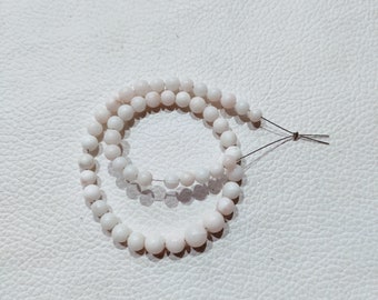 Japanese White Coral Beads, 100% Natural Coral Smooth Polished Beads, Handmade Loose Mediterranean Coral Beads,