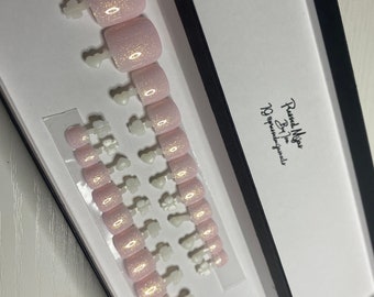 Press on Toe Nails: Light Pink Shimmer