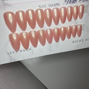 Ready to Ship | Medium Almond Nails | Pearly Nail Sets