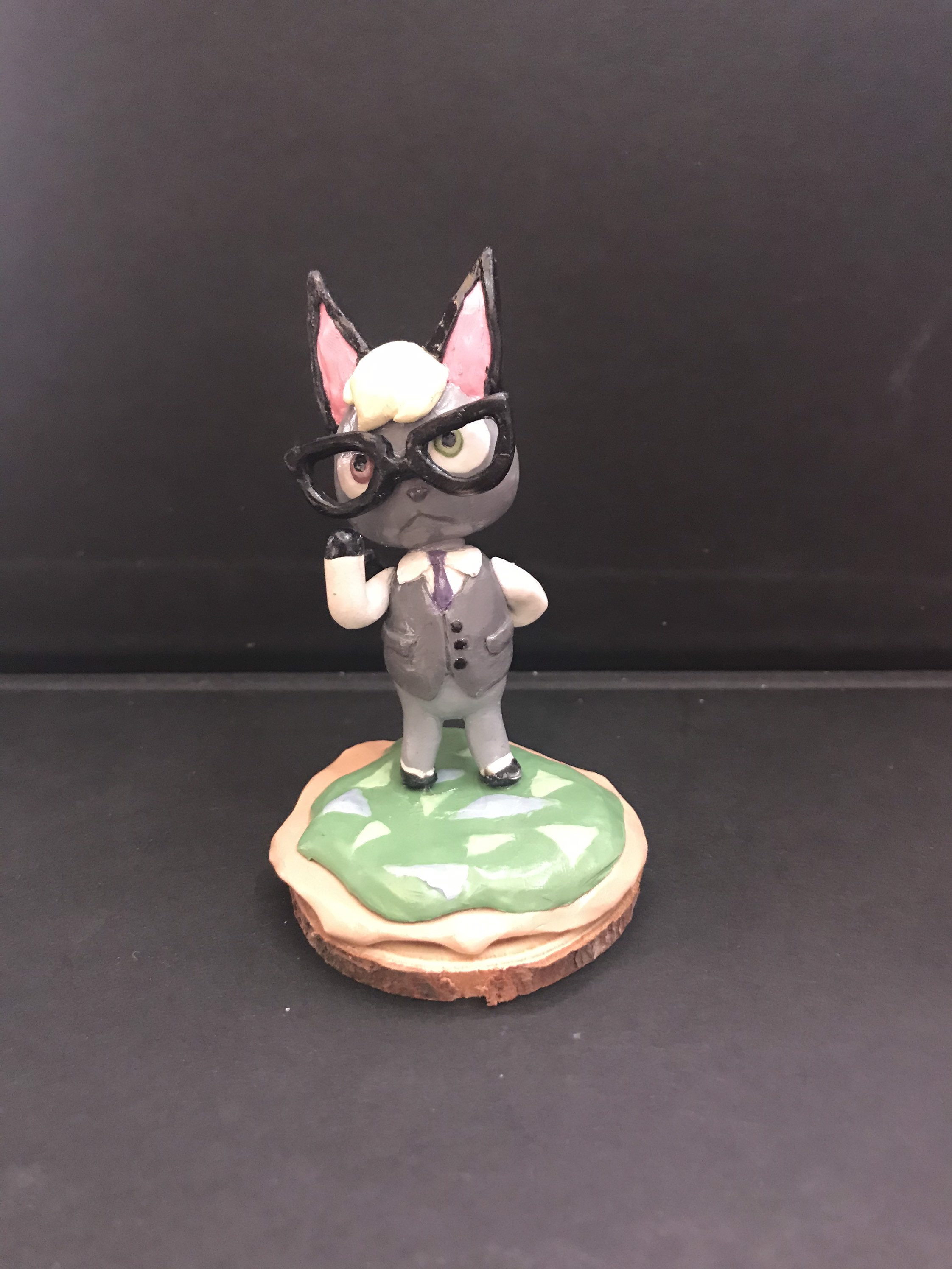 Raymond animal crossing clay figurine Etsy
