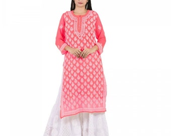Summer special Butti jaal Kurta sharara set Chikankari Hand Embroidered Pakistani Indian Ethinic Wear Festivewear free inner UK