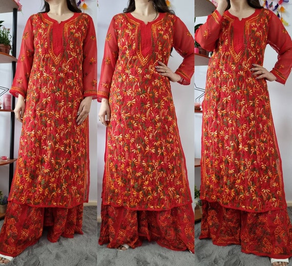 Kurti and Sharara for pooja outfit | Fashion clothes women, Fashion,  Partywear