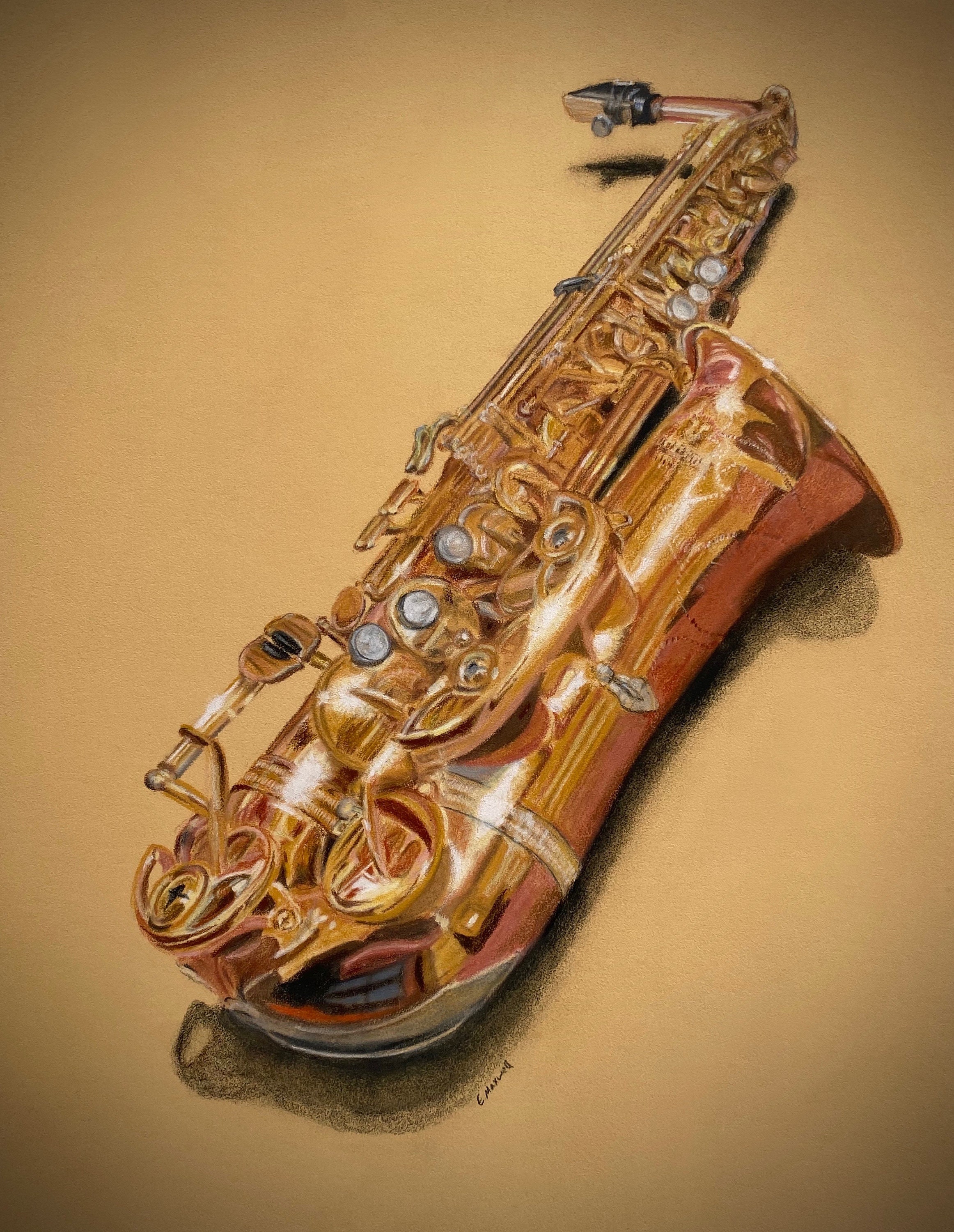 Saxophone Art Musical Instrument Print / Greetings Card Etsy Australia