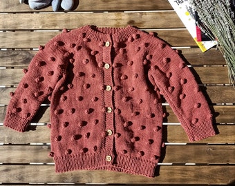 Si prega di completare questa traduzione. Cardigan per bambini lavorato a maglia, vestiti per ragazzi in maglia,cardigan per bambini popcorn