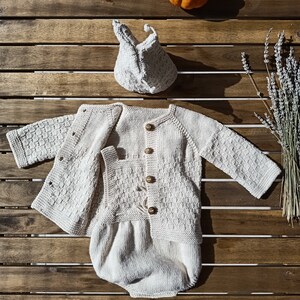 Newborn Girl Coming Home Outfit, Cotton Baby Girl Coming Home Outfit, Baby Girl Hospital Outfit, Baby Girl Shower Gift, Knit Baby Clothes image 7