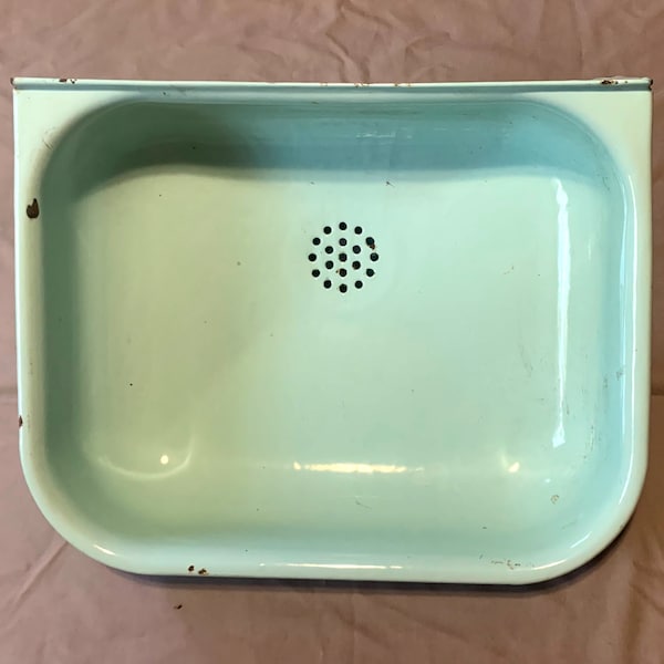 Vintage bathroom sink,Farmhouse sink, vintage kitchen sink, old metal sink, made in USSR 1980s