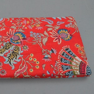 Schöner Paisley Print Weicher Baumwollstoff, Indischer Handblockdruck Stoff, Näh- & Quiltstoff, Damenbekleidung