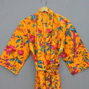 Indian handmade cotton kimono,women unisex bath robe, Japanese bikini cover up, personalised braid wedding dressing gown, comfort bath robe,