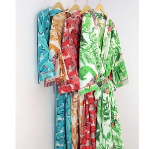 Indian handmade block printing fabric, wholesale cotton kimono, styles soft beach wear bath robe, Japaneses gift   kimono,night wear dress