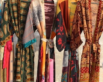 Indiase groothandel mix partij zijden kimono vrouw en man stijlvolle strandkleding badjas/gepersonaliseerde bruid huwelijkscadeau kimono/bikini bedekkende kamerjas/