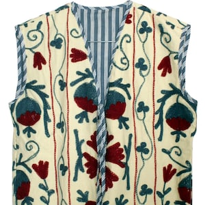 Indian handmaid cotton floral printed,embroidery jacket sleeveless coat woman and men styles coat,personalised gift multi colour jacket on