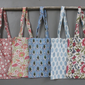 Cotton Hand Block Print Marketing Bags, Wholesale Lot Carry Bag, Shopping Bags, Daily Shoulder Bags, Gift For Her zdjęcie 1