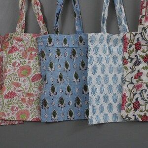 Cotton Hand Block Print Marketing Bags, Wholesale Lot Carry Bag, Shopping Bags, Daily Shoulder Bags, Gift For Her zdjęcie 5