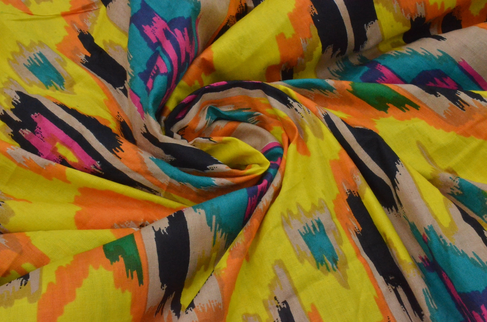 Ikat Soft Cotton Fabric Dressmaking Fabric Printed Fabric Etsy