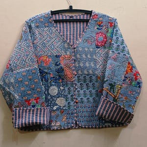 Handmade Indian Patchwork Cotton Quilted Jacket