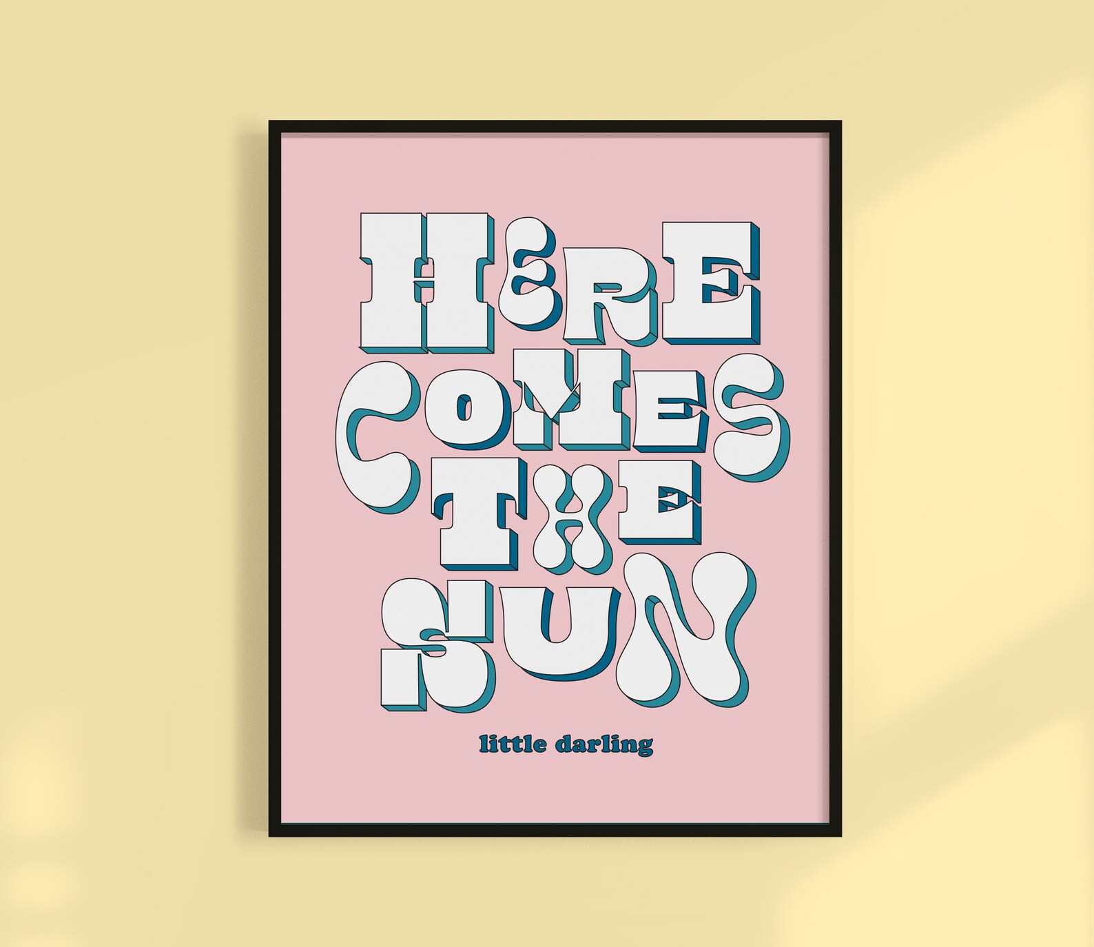 Here Comes the Sun Little Darling Print Colorful Wall Art Etsy