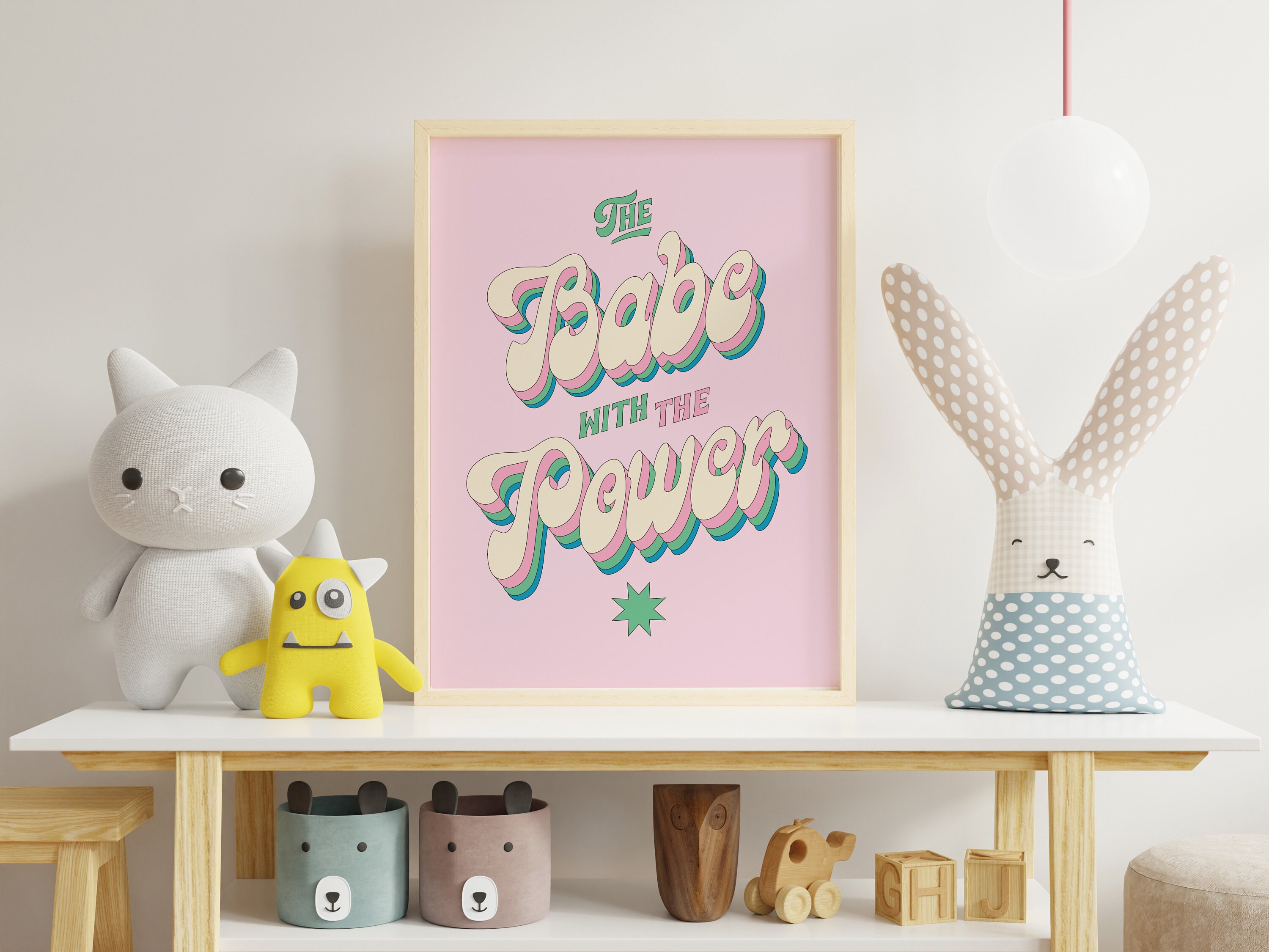 Babe With the Power Print Colorful Wall Art Barbie - Etsy