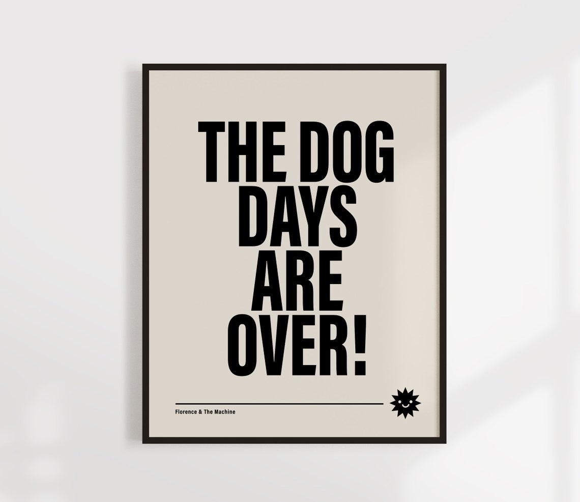 Florence and the Machine. Dog Days Are Over Print Minimalist Etsy